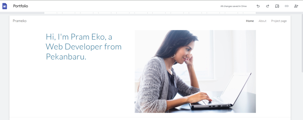 Buat website di Google Sites