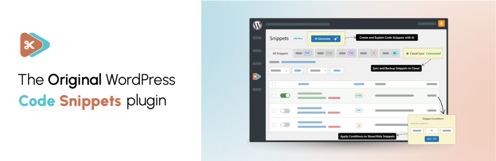 plugin code snippet wordpress