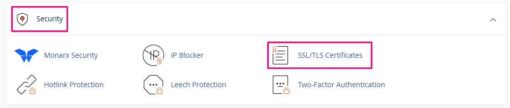 cek private key cpanel