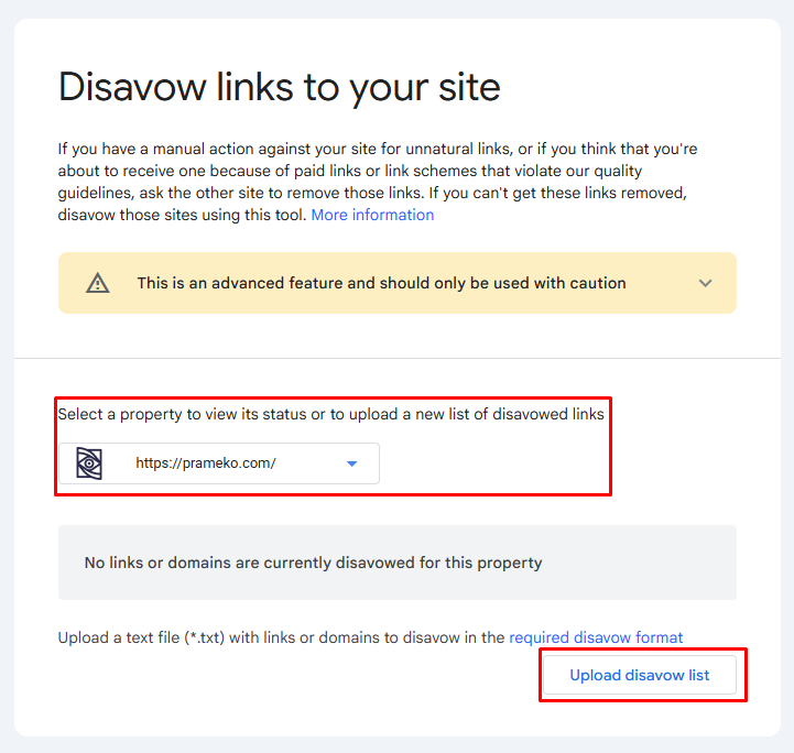 Disavow Backlink SEO
