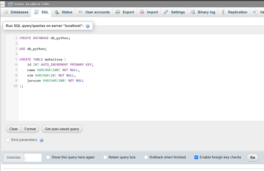 CRUD Python MySQL