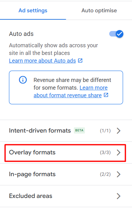 Aktifkan Vignette Ads
